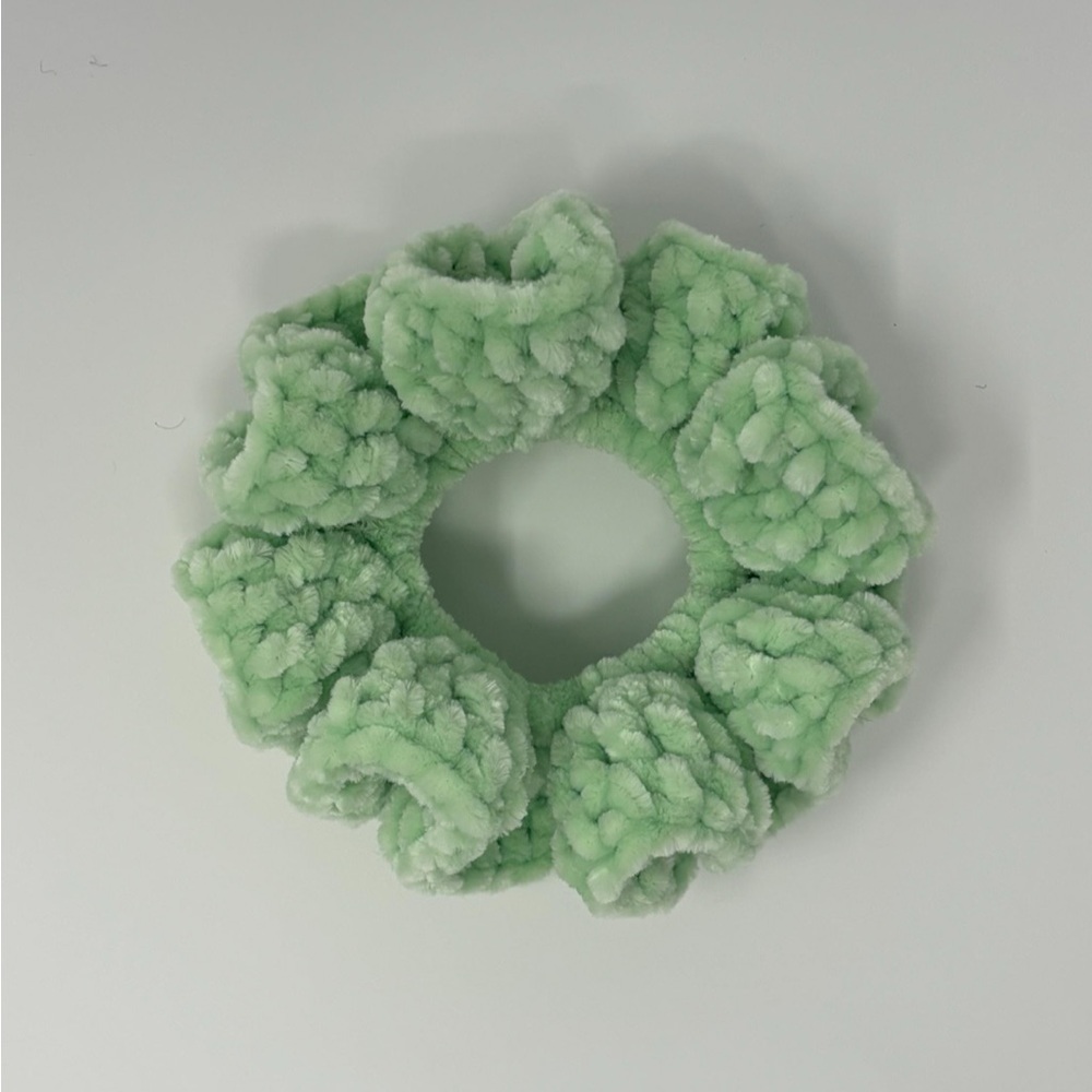 Mint Green Crochet Scrunchie